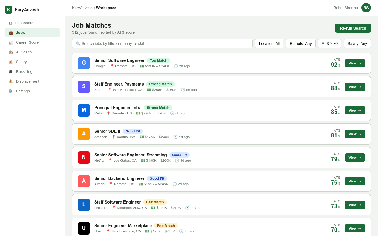 Job Matches